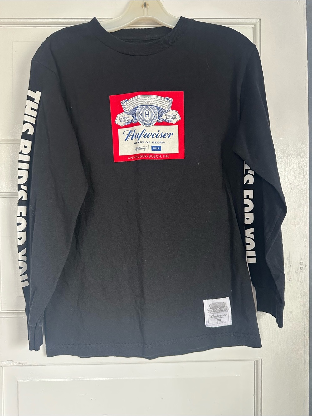 HUF x Budweiser "This Bud's For You" Long Sleeve Tee — Size S